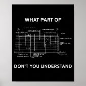 Funny Architectural Civil Engineering Engineer Poster (Vorne)