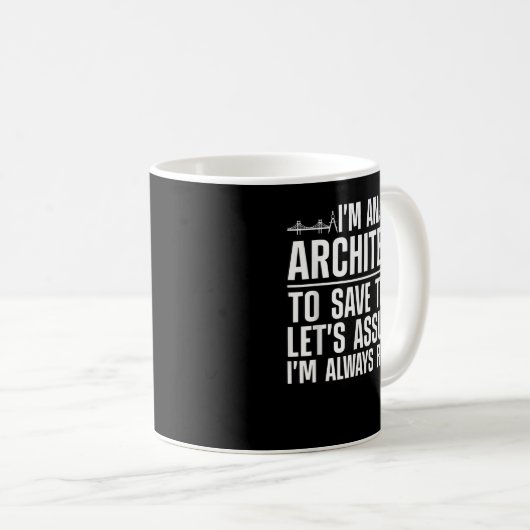 Funny Architecture Art for Men Women Future Archit Kaffeetasse (VorderseiteRechts)