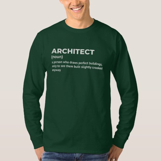 Funny Architecture Definition Long Sleeve Shirt (Vorderseite)