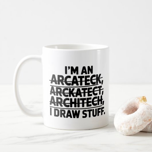 Funny Architecture Geschenk für Männer und Frauen Kaffeetasse (Mit Donut)