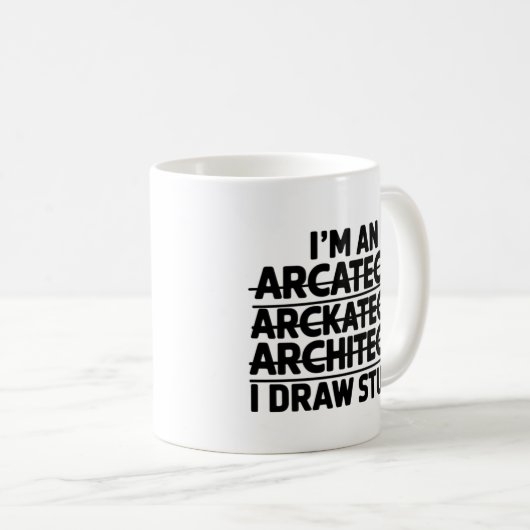 Funny Architecture Geschenk für Männer und Frauen Kaffeetasse (VorderseiteRechts)