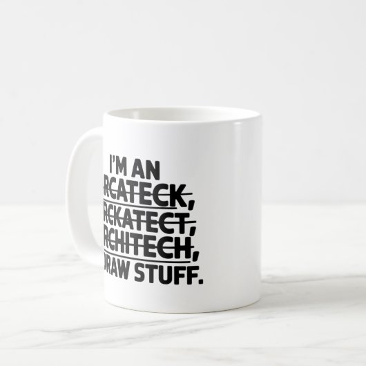 Funny Architecture Geschenk für Männer und Frauen Kaffeetasse (Vorderseite Links)