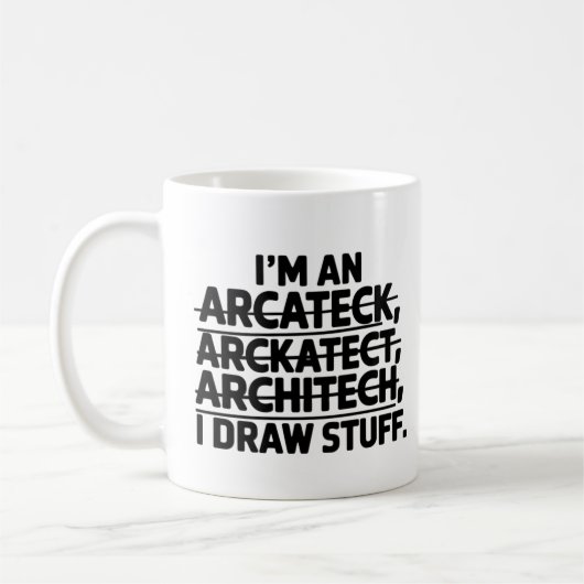Funny Architecture Geschenk für Männer und Frauen Kaffeetasse (Links)