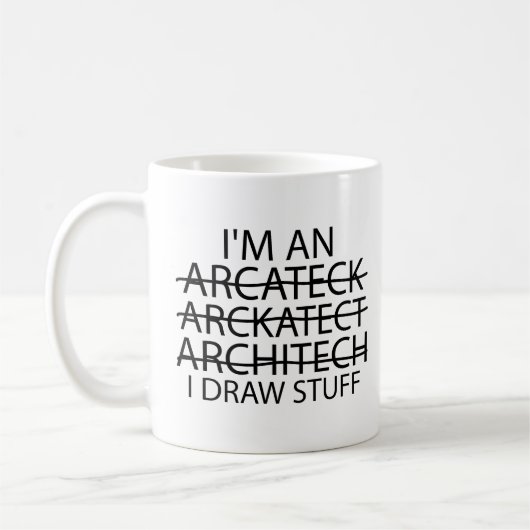 Funny Architecture Geschenk für Männer und Frauen Kaffeetasse (Links)