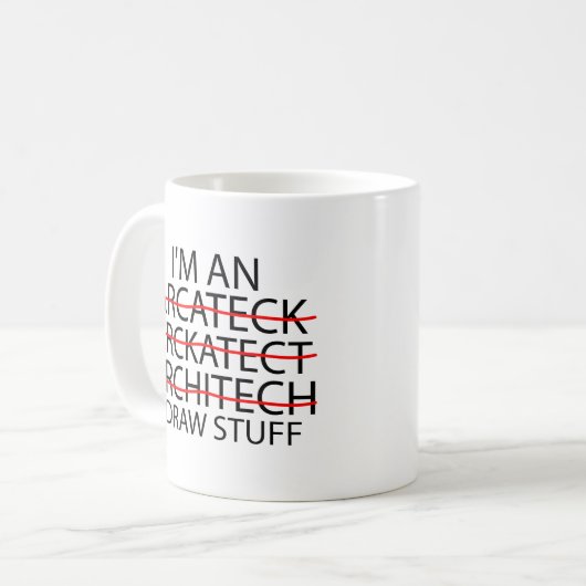 Funny Architecture Geschenk für Männer und Frauen Kaffeetasse (Vorderseite Links)