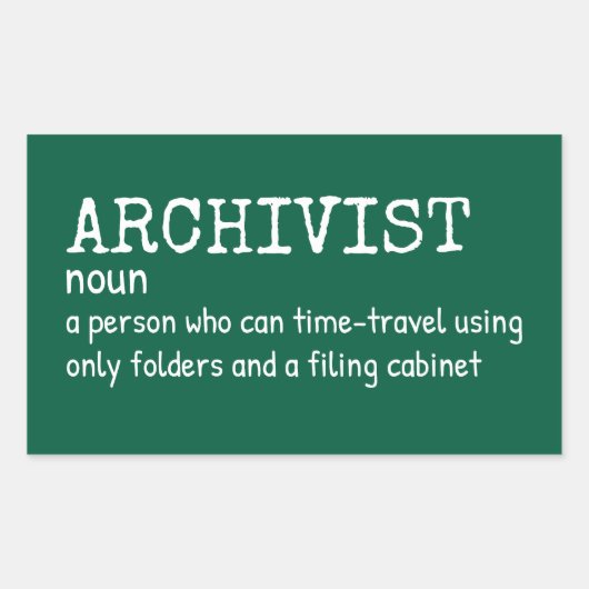 Funny Archivist bedeutet Sticker (Vorderseite)