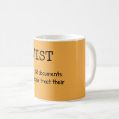 Funny Archivist Gift - Job Definition Kaffeetasse (VorderseiteRechts)