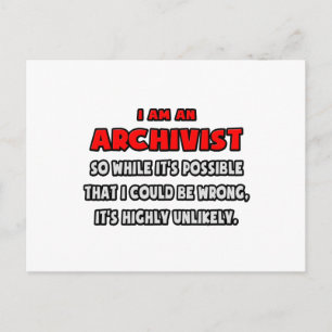 Funny Archivist .. Sehr unwahrscheinlich Postkarte