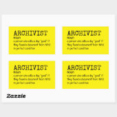 Funny Archivist Zitatsticker Rechteckiger Aufkleber (Blatt)