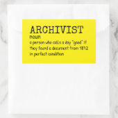 Funny Archivist Zitatsticker Rechteckiger Aufkleber (Tasche)