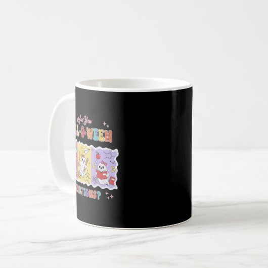Funny Are You Fall O Ween Directions Teacher Hallo Kaffeetasse (Vorderseite Links)