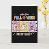 Funny Are You Fall O Ween Directions Teacher Hallo Karte (Gelbe Blume)