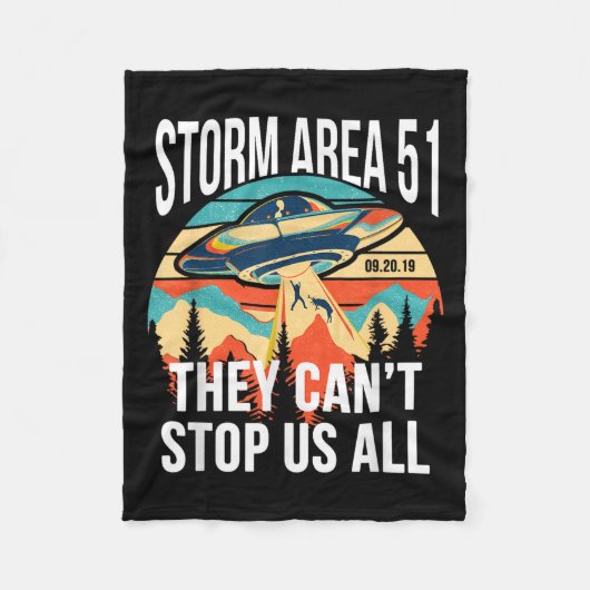 Funny Area 51 sie können uns nicht alle Shirts Ali Fleecedecke (Vorderseite)