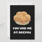 Funny Arepas Zitat Einladung (Vorderseite)