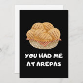 Funny Arepas Zitat Einladung (Vorne/Hinten)