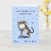Funny Aries Karte Zodiac Cat Star Sternzeichen Hor (Gelbe Blume)
