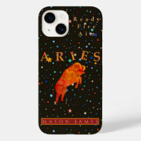 Funny Aries Zodiac Black Red Personalisiert