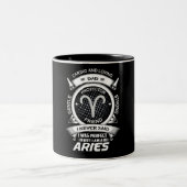 Funny Aries Zodiac Sign Zwei-Tone-Kaffee-Tasse Zweifarbige Tasse (Mittel)
