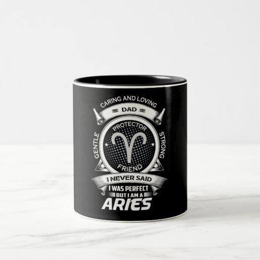 Funny Aries Zodiac Sign Zwei-Tone-Kaffee-Tasse Zweifarbige Tasse (Mittel)