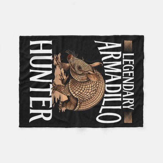 Funny Armadillo Animal Legendary Armadillo Hunter Fleecedecke (Vorderseite (Horizontal))