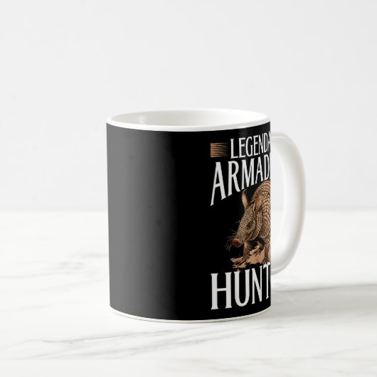 Funny Armadillo Animal Legendary Armadillo Hunter  Kaffeetasse (VorderseiteRechts)