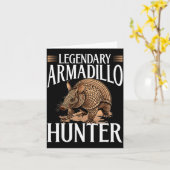 Funny Armadillo Animal Legendary Armadillo Hunter  Karte (Gelbe Blume)