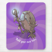 Funny Armadillo Fügen Sie Ihren eigenen Text Hypno Mousepad (Vorne)