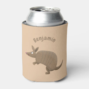 Funny armadillo Happy Cartoon Illustration Dosenkühler