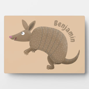 Funny armadillo Happy Cartoon Illustration Fotoplatte