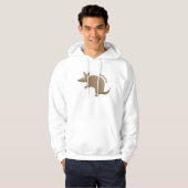 Funny armadillo Happy Cartoon Illustration Hoodie (Vorne ganz)