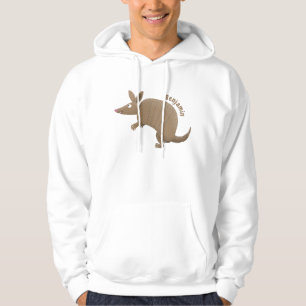 Funny armadillo Happy Cartoon Illustration Hoodie
