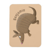 Funny armadillo Happy Cartoon Illustration Magnet (Vertikal)