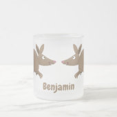 Funny armadillo Happy Cartoon Illustration Mattglastasse (Mittel)