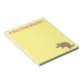 Funny armadillo Happy Cartoon Illustration Notizblock (angewinkelt)