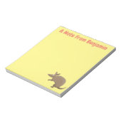 Funny armadillo Happy Cartoon Illustration Notizblock (Rotiert)