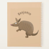 Funny armadillo Happy Cartoon Illustration Planer (Rückseite)