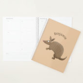 Funny armadillo Happy Cartoon Illustration Planer (Anzeige)