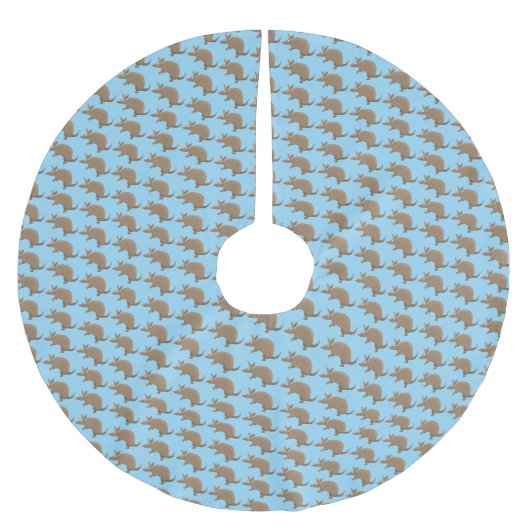 Funny armadillo Happy Cartoon Illustration Polyester Weihnachtsbaumdecke (Vorderseite)