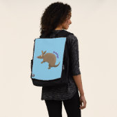 Funny armadillo Happy Cartoon Illustration Rucksack (Ausgewaschen)