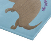 Funny armadillo Happy Cartoon Illustration Schneidebrett (Ecke)