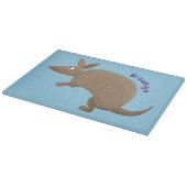 Funny armadillo Happy Cartoon Illustration Schneidebrett (Ecke)
