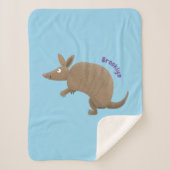 Funny armadillo Happy Cartoon Illustration Sherpadecke (Vorderseite)