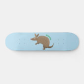 Funny armadillo Happy Cartoon Illustration Skateboard (Horizontal)