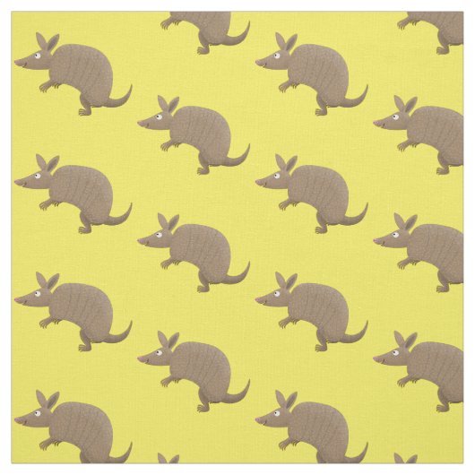 Funny armadillo Happy Cartoon Illustration Stoff (Muster)