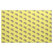 Funny armadillo Happy Cartoon Illustration Stoff (Fat Quarter (45,7 x 55,9 cm))