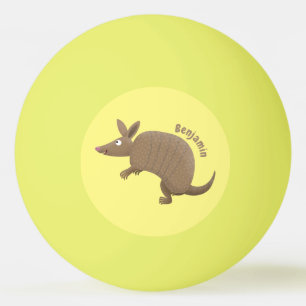 Funny armadillo Happy Cartoon Illustration Tischtennisball