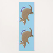 Funny armadillo Happy Cartoon Illustration Yogamatte (Vorderseite)