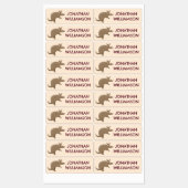 Funny armadillo Happy Cartoon personalisiert Etiketten (Blatt)
