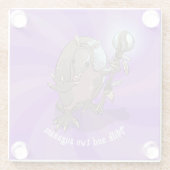 Funny Armadillo Milk & Two Sugar Hypnotic Cartoon Glasuntersetzer (Rückseite)