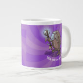 Funny Armadillo Milk & Two Sugar Hypnotic Cartoon Jumbo-Tasse (Vorderseite Rechts)